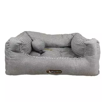TopZoo Dudu Cozy Houndstooth Gray M Pet Bed серый