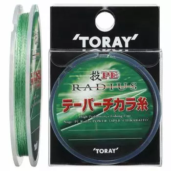 TORAY PE Line Throw PE Radius Taper Power Thread 13m Matte Green No. 0.8-6