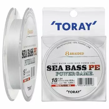 TORAY Seabass PE Power Game 150 м 1 18 фунтов Белый №.