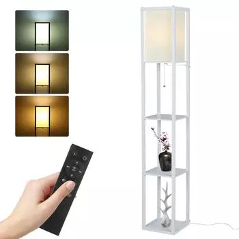 Торшер Tomshine Modern Shelf с дистанционным управлением и выключателем, 15 Вт, светодиоды с регулируемой яркостью, цвет лампы EU Plug чёрный