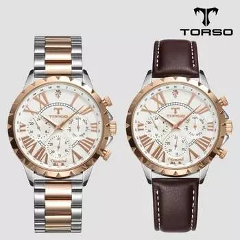 [TORSO]T501M-RSC Hyperion Multi Diamond Watch Металлические мужские часы