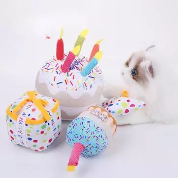 Торт на день рождения с игрушками для собак 20*20*21cm