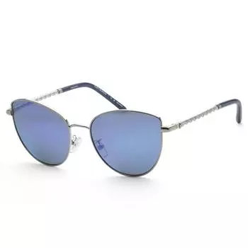 Tory Burch Женские TY6091 333122 Модные блестящие серебряные солнцезащитные очки 56 мм блестящее серебро