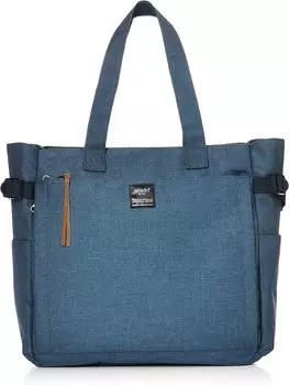 Tote Bag A4 Large Capacity 10 Pockets Storage POST ATC3132Z Denim Blue [Anello]