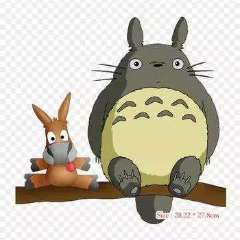 Тоторо на ветке Музей-студия Ghibli Ghibli железные нашивки для одежды, наклейки с аппликациями на одежду, термочувствительная нашивка на заказ