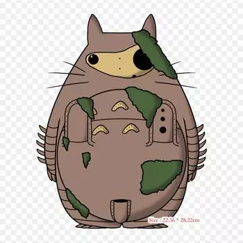 Тоторо Робот Cat Studio Ghibli Железные нашивки для одежды Аппликации Наклейки на одежду термочувствительные индивидуальные патчи