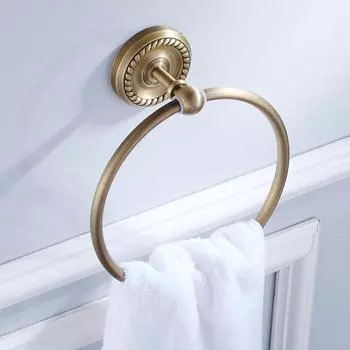 towel rack holder hanger bathroom accessories European antique pure copper Hardware pendant шоколадный