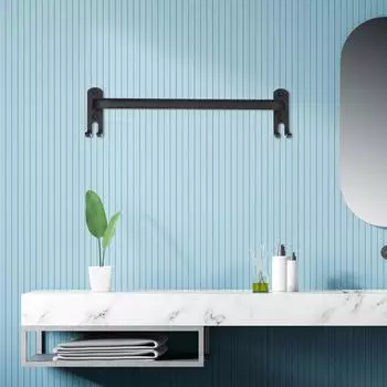 Towel Rack Wall-Mount Bathroom Towel Holder Stainless Steel Wall Rail Hanger Household Organizer