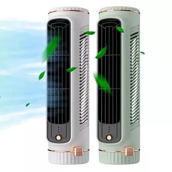 Tower Fan USB Charging Portable Air Conditioner Desktop Cooling Fan Wireless Desk Fan for Home Bedroom зелёный