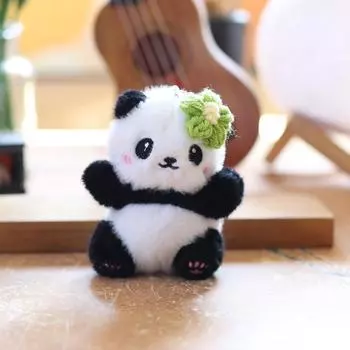 Toy Panda Plush Keychain Lightweight Filling School Travel Decoration Backpack