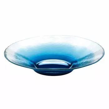 Toyo Sasaki Glass FUTAE Миска с крышкой 250 Сделано в Японии Большая тарелка Круглая тарелка Блюдо Стеклянная тарелка Посуда 46056WSHB синий