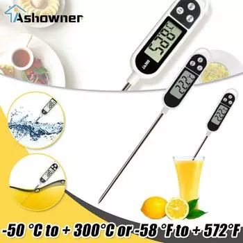 Tp300 Пищевой термометр Кухонный термометр Для мяса Вода Молоко Кулинария Пищевой зонд Барбекю Электронный термометр для духовки Кухонные принадлежности White
