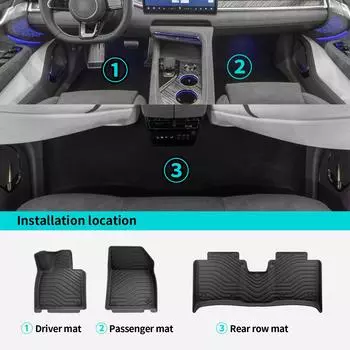 TPE 3D автомобильные коврики в пол, подкладка для багажника, для ZEEKR 001, комплект ковриков для ног, водонепроницаемые для всех погодных условий, левый руль