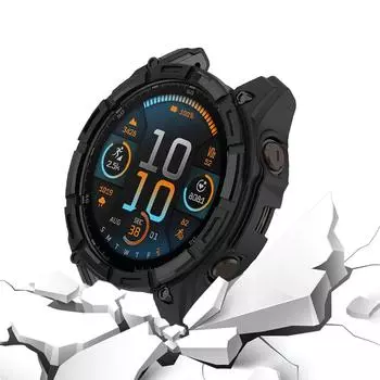TPU Protective Case For Garmin Enduro 3 TPU Hollow Case Anti-Scratch Cover Shell For Garmin Enduro 3 Smart Watch Accessories Black