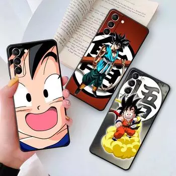 TPU Soft Phone Case for Samsung Galaxy S7 S21 S20 FE S10 S8 S9 S22 Ultra 5G S21 Plus S10e Black Soft Cover Dragon G-Gokus Shell Samsung S7