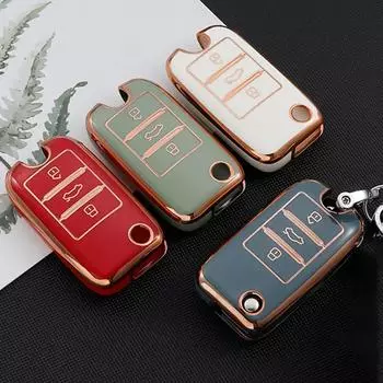 TPUCar Smart Key CoverCase Holder Bag Keychain Fob Protector CoverLeather for RX5 MG3-MG7 MG ZS GT GS 350 360 750 W5 Accessories чёрный