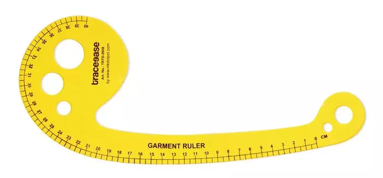 Traceease French Curve Template, Garment Making Ruler Sewing Tailoring Tools Stencils- 12 Inches Long 12.28 x 5.2 inches жёлтый