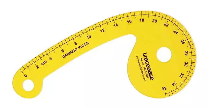 Traceease French Curve Template, Garment Ruler Sewing Tailoring Tools Stencils- 9.5 Inches Long 9.5 x 4.5 inches жёлтый