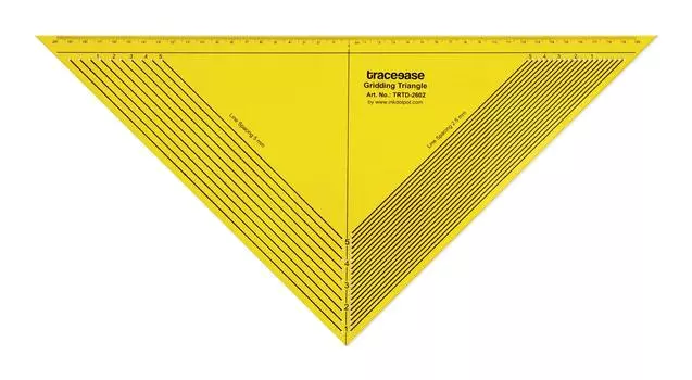 Traceease Grindding Triangle Stencil Templates, Tailoring Tools & Accessories- Garment Stencils 16.94 x 8.4 inches жёлтый