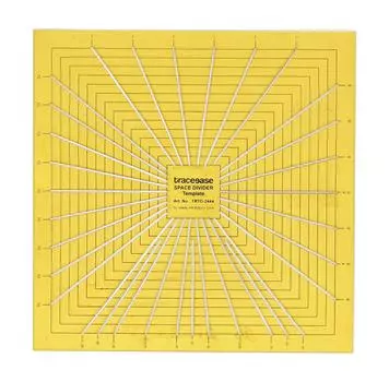 Traceease Space Divider Template Technical Desinging Stencils Drawing Drafting Tools 9 x 9 Inches жёлтый