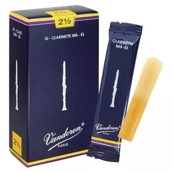 Традиционные трости для кларнета Vandoren CR1125 Eb, сила 2,5; Коробка из 10 шт.