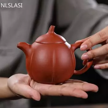 Традиционный фиолетовый глиняный чайник ручной работы с фильтром Beauty Pot Zisha Чайные наборы Аксессуары Бытовая посуда для питья 180 мл