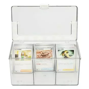 Trading Card Case Large Capacity Storage Box with Lid Storage Storage Carrying Clear