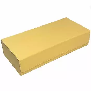 Trading Card Deck Case Holds 550 Trading Cards Leather Card Case Holder Storage Box [Cicogna] Approx. (Type D Yellow)