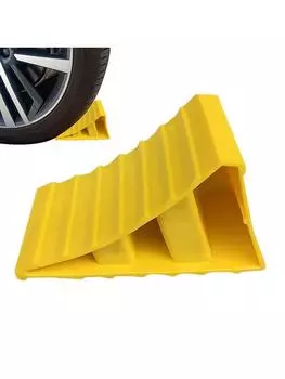 Trailer Wheel Chocks Anti-Slip Car Chocks RV Tire Chocks Car Stopper Wheel Alignment Block tools Up to 26 Inches Prevents жёлтый