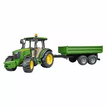 Трактор bruder JD5115M Зеленый прицеп BR02108 & зелёный