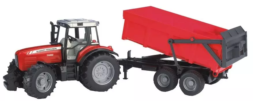 Трактор Bruder MF 7480 Красный прицеп BR02045 & красный