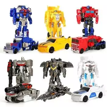 Трансформационный автомобиль аниме-робот модель One Step Deformation Robot игрушка детская головоломка игрушка деформационный автомобиль фигурка модель синий