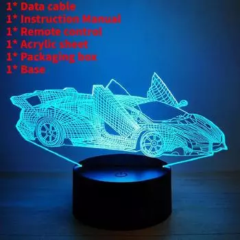 Transformers Optimus Prime 3d Night Light 7 Colors Led Lamp Table Lamborghini