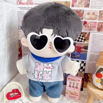 Transparent 20CM Doll Sunglasses Plastic Transparent Plastic Glasses Doll Ornament 10