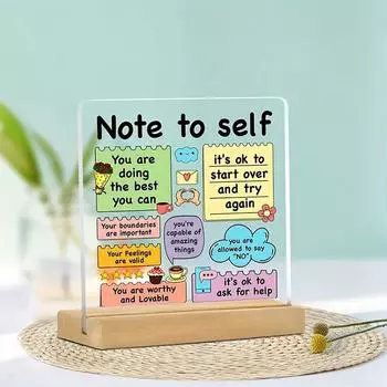 Transparent Acrylic Ornaments With Wooden Base Table Crafts Valentine S Day Mother S Day Father S Day Gifts A