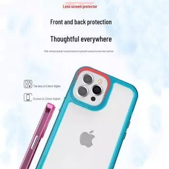Transparent Anti-Dust Skin-Feel Case for Apple iPhone 12/13/14 Pro Max with Dual-Tone Design XS Max серый