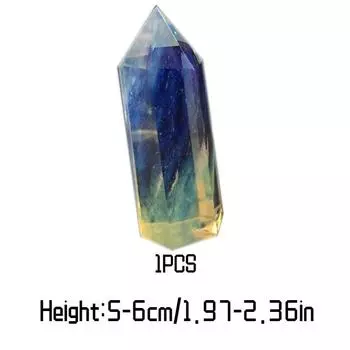 Transparent Crystal Ornaments Single Pointed Hexagonal Prism Unique Home Decor 5-6cm/1.97-2.36in