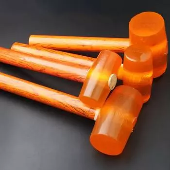 Transparent Tile Floor Mounting Hammer 750-3000 Type Rubber Mallet Fiberglass Hand Tools 9.7*4.5*28.5cm