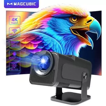 Transpeed 4K Android 11 проектор Native 1080P 390ANSI HY320 Mini Dual Wifi6 BT5.0 1920*1080P Cinema портативный проектор обновленный HY300 EU Plug
