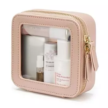 Travel Toiletries Bag Women Transparent Makeup Bags Cosmetic Bags with Zipper Waterproof Wash Bag Large Makeup Bag for Women чёрный