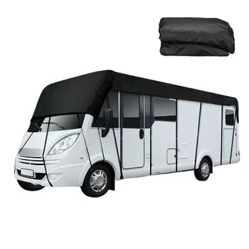 Travel Trailer Cover 210D Oxford Cloth RV Cover 21X10 Ft Caravan Roof Cover Trailer Rooftop Covers RV Winter Cover for RV Travel чёрный