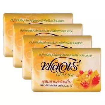 Травяное мыло Flore с экстрактом куркумы 80 г x 4 батончика - Тайский 80 g x 4 pcs