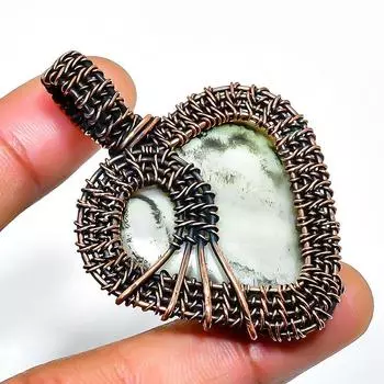 Tree Agate Gemstone Handmade Copper Wire Wrap Jewelry Pendant 1.97 1.97 белый