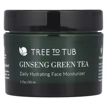 Tree To Tub, Зеленый чай с женьшенем, Ежедневный увлажняющий крем для лица, 50 мл (1,7 унции)