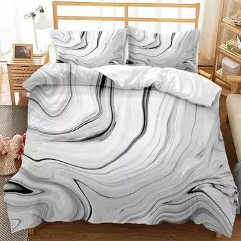Трехпредметный пододеяльник из мрамора с 3D цифровой печатью 70 * 133 two-piece set