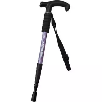 CapTain STag Feelbosco Trekking STick T Grip Compact 4 STage Sliding Type Um 2316 Purple 1 шт. [Треккинговые палки в форме Т-образной рукоятки]