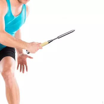 Тренажер для ракетки для бадминтона Power Enhance Grip Rod, тренировочный инструмент, спортивный White