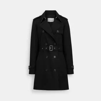Тренч Coach Solid Mid черный