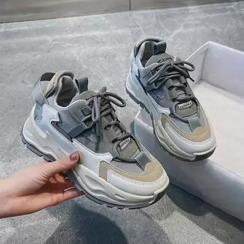 Trend autumn and winter dad shoes women s new thick-soled heightening Harajuku style casual women s sports shoes 35