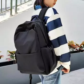 Trend Backpack for Men Backpack Travel Bag for College Students Schoolbag for Women 16 inch чёрный